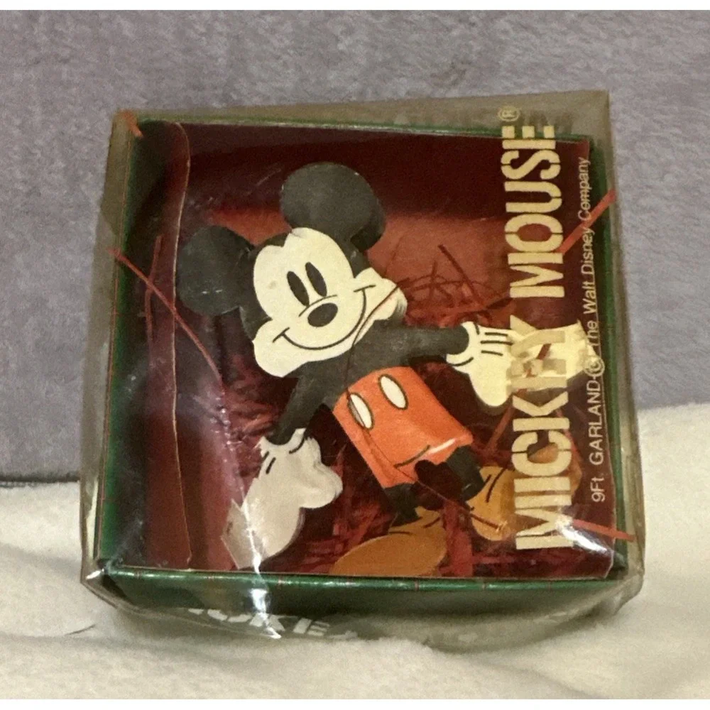 Vintage Kurt Adler‎ Disney Mickey Mouse Paper Garland 9 ft
